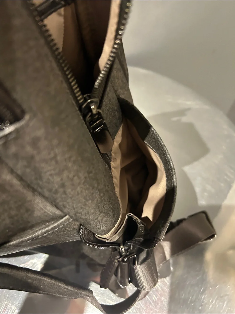 Tumi Stanton Becca in Earl Grey Textured Laptop Backpack gently used